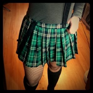 Green plaid Royal Bones Skirt Large